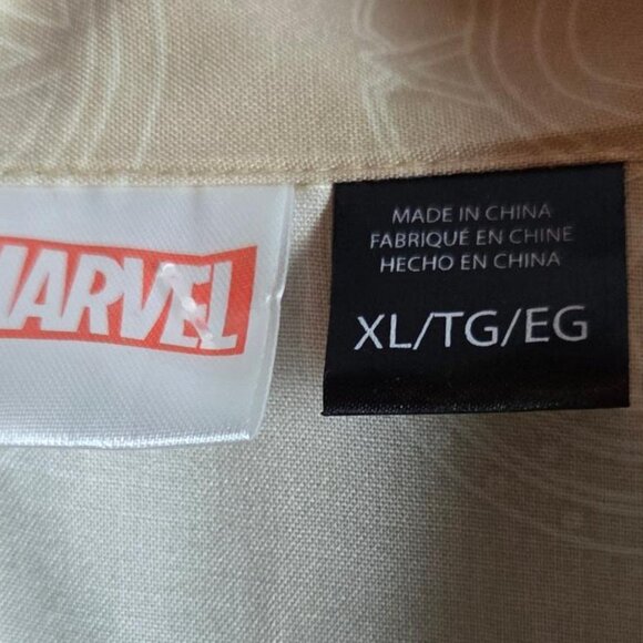 Captain America Marvel Shirt Men’s Short Sleeve Button Down Collar Size XL/TG/EG - Picture 4 of 13